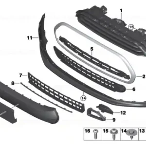 Flap, towing eye - BMW - Mini Disponibil imediat