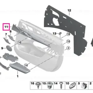 Cumpără online Ornament ușă aluminiu finisat fin față stânga - BMW