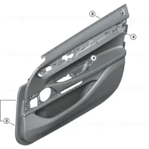 Chilipir Door trim panel, leather, front right SCHWARZ/WEIß/SW - BMW
