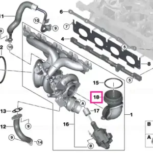 Set, inlet tube, turbocharger - BMW Disponibil imediat
