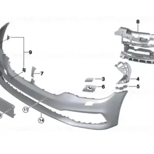 Chilipir Flap for towing eye front primed - BMW