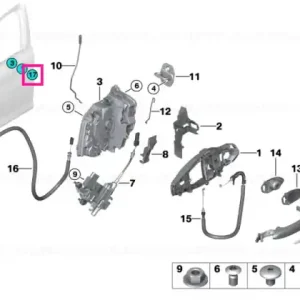 Comandă acum Door handle, primed, outer left OVT - BMW