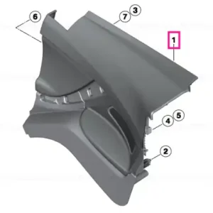 Super ofertă Side trim panel, leather, right ELFENBEINWEISS - BMW