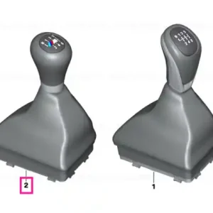 Shift knob, leather, with boot/6-speed SCHWARZ/M - BMW Cel mai vândut