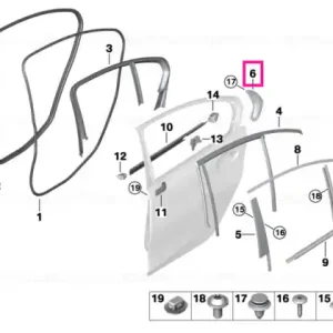 Capac stâlp C stânga SW HGL - BMW Cel mai bun preț