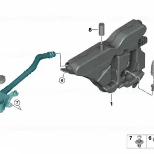 Calitate înaltă Conducta umplere rezervor spalare parbriz - BMW Seria 3 G20 G21 G28, i3L G28
