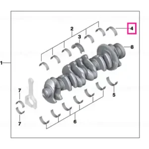 Cuzinet roșu 64,50MM(+0,50) - BMW Livrare rapidă