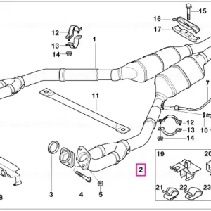 RP-exhaust pipe catalytic conv. cyl. 5-8 ZYL.5-8 - BMW Reducere specială