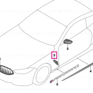 Reducere Ornament canal aer panou lateral CFRP, stânga - M PERFORMANCE - BMW