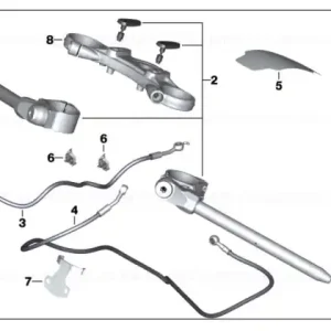Set handlebar half adjust.w.fork bridge - BMW Motorrad Nu rata