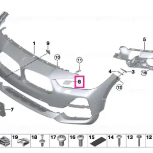 Capac spalator far, grunduit stânga - BMW Cel mai bun preț