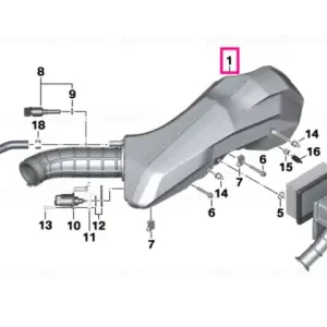 Doar azi Intake silencer - BMW Motorrad