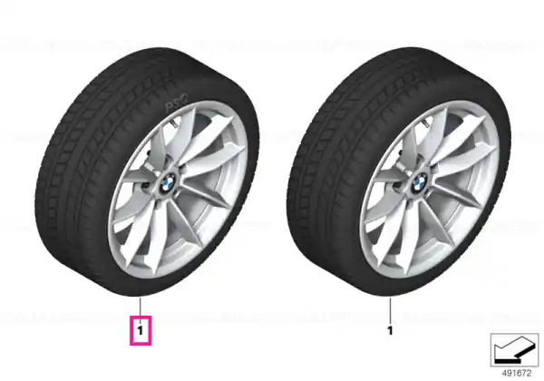 Cumpărături sigure Roată completă de iarnă - V-Spoke 774 cu anvelopa Continental IceContact 2 - 205/60R16 96T XL - BMW Seria 3 G20/G21