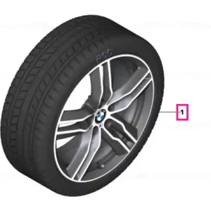 Roată completă de iarnă - M Double Spoke 570M (bright turned, flow forming) cu anvelopa Nokian Tyres HKPL 9 FRT - 225/50R18 95T - BMW X1/X2 F48/F39 Ofertă limitată