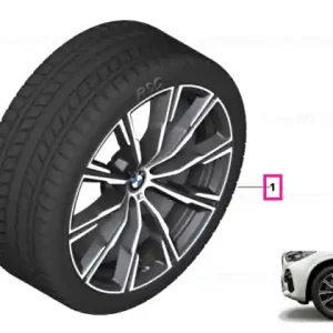 Roată completă de iarnă - M Star Spoke 740M (bright turned) cu anvelopa Nokian Tyres HKPL 9 SUV - 275/45R20 110T XL - BMW X5/X6 G05/G06 Cel mai bun preț