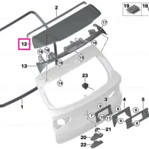 Spoiler upper shell primed - BMW Preferatul clienților
