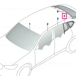 Cumpărături sigure Side window, fixed, door, rear left - BMW