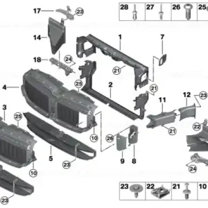 Air duct, sidewall, inner left - BMW Cumpără acum