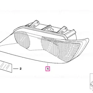 Right headlight, white turn indicator - BMW Retur gratuit