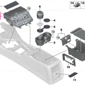 Storage comp., centre console, front - BMW Ultima șansă
