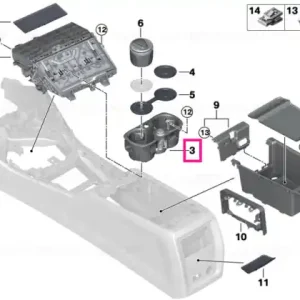 Cup holder for storage compartment - BMW Ofertă limitată