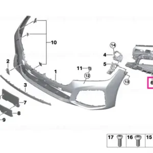 Cel mai vândut Insert, bumper front right - BMW