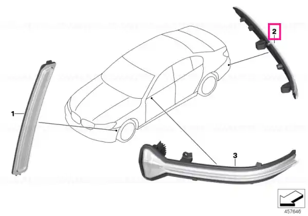 Cumpără online Reflector, rear right - BMW
