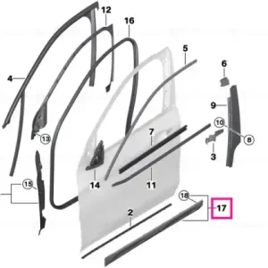 Transport gratuit Moulding door front left BASIS - BMW