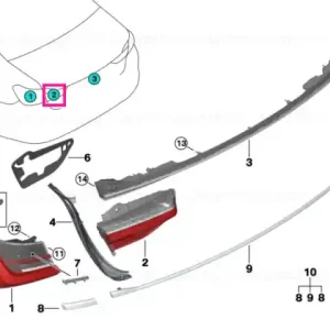 Rear light in trunk lid, left - BMW Ieftin