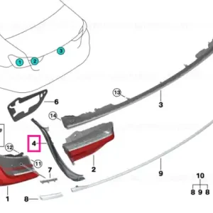 Water channel, right - BMW Ieftin