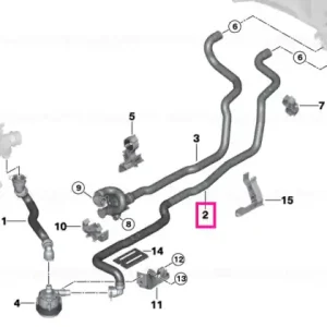 Cumpără online Coolant hose, supply 2 - BMW