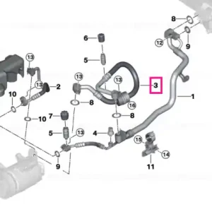 Cumpără online Suction pipe evaporator-compressor R134A - BMW