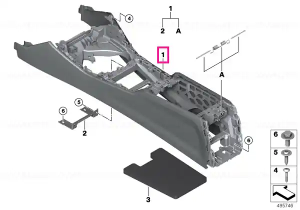 Chilipir Centre console SCHWARZ - BMW