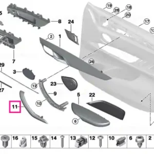 Reduceri Capac mâner interior piele stânga TERRA - BMW