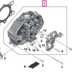Cylinder head, right, silver - BMW Motorrad Preț promoțional