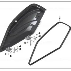 Case lid, right - BMW Motorrad Preț redus
