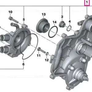 Capac/pompă apă dreapta - BMW Motorrad Livrare rapidă