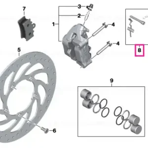 Set piese fixare garnituri frână - BMW Motorrad Reducere specială