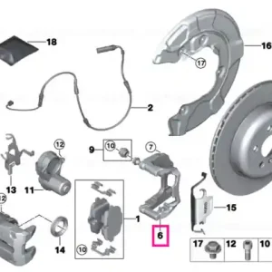 Caliper carrier blue right - BMW Mai ieftin