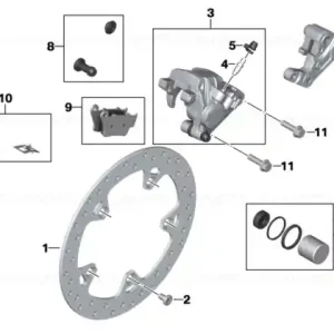 Calitate înaltă Set piston frână cu garnitură - BMW Motorrad
