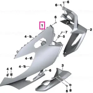 Doar azi Upper trim section, right ROHTEIL / BLANK - BMW Motorrad