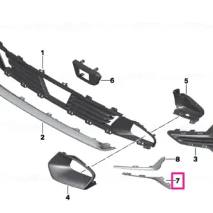 Cumpărături sigure Moulding lower right - BMW