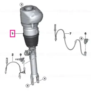RP air suspension strut front right LOW - BMW Preț promoțional