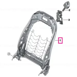 Backrest frame, right - BMW Cel mai bun preț