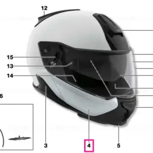Preț redus Chin section with trims helmet 7 SILVER - BMW Motorrad