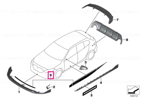Retur gratuit Foil application Frozen Black left/right M PERFORMANCE - BMW