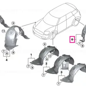 Expediere rapidă Capac nișă roată, spate dreapta - BMW - Mini