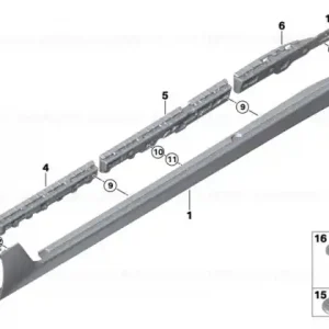 Abrasion protection film for side frame - BMW Transport gratuit
