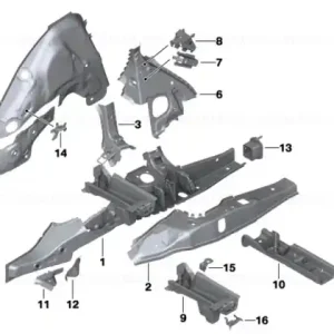 Rear left wheelhouse, inner half - BMW Ofertă limitată