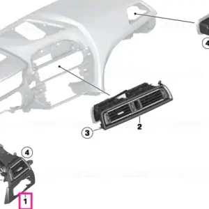 Discount Fresh air grille, right - BMW